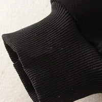 CETHRIO ženske gamaše hlače atletska djeluje redovna zima s džepovima tiskanim toplim flisom crna hlače