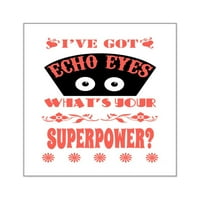 Cafepress - Echo Eyes Superpower Coral Square naljepnica - Square naljepnica 3 3