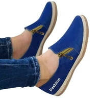 Dame Loafer cipele dame modne čvrste boje okrugli nožni plitki patentni patentni patentni patentni zatvarač