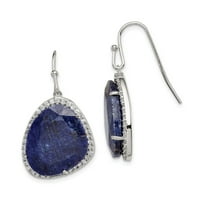 Jewels Sterling srebrna s plavom korundumom i zzonicom za kuke CZ