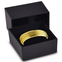 Tungsten Vjenčani prsten za muškarce Žene Udobnost FIT 18K Žuti pozlaćeni korak Zavirena ivica četkano polirano vijek trajanja