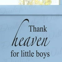 Hvala nebo za male dječake - dječaci soba dječji dječji vrtić - velika dječja umjetnička pisma, vinil