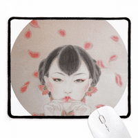 Crvena kineska tradicionalna slika ljepote Mousepad zašivene rubne mat gume Gang Pad