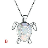 Gyouwnll Women Charm Slatka ogrlica od džemper Opal Turtle Privjesak nakit ukras