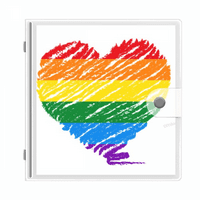 Rainbow Heart LGBT foto album novčanik Wedding Family 4x6