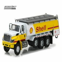 Međunarodni radni mjeri cisterna za kamione Shell ulje, žuta W bijela - Greenlight 45020C - Skala Diecast Model igračka automobila