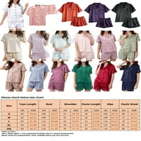 Grianlook Womeny Button Down Lounge set Solid Color Noćne odjeće Dame Baggy Outfits Ležerne prilike kratkih rukava Pijamas setovi narandžasti žuti L