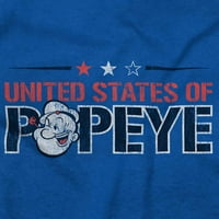 Sjedinjene Države Popeye Ironic USA s dugih rukava majica za muškarce žene Brisco brendovi x