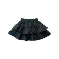 Dvostruka pepumska kolica za toddler djevojke elastična čvrsta boja protiv klizanja na pola suknje za godinu veličine 120