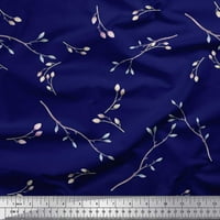 Soimoi Japan Crepe saten tkanina odlazi i pupoljci Cvjetni ispis tkanine uz dvorište širom
