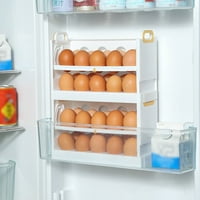 ASdomo plastični držač jaja za hladnjak, 2-sloj preklopni prevrnuti kontejner za ladicu jaje, za kuhinjsku