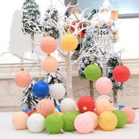 Handeo Xmas Balls Crack Teksture Jednostavno vešanje svečane svijetle boje Plastični božićni baubelji