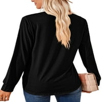 Ženska tunika bluza Trgovina majica Majica Jednobojna boja Ležerne majica Travel Tee Black M