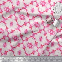 Soimoi Crepe svilena tkanina Geometrijska kravata tiskana zanatska tkanina od dvorišta široka