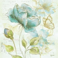 Skica cvijeća od akvarela Plavi i poster Print by Tre Sorelle Studios