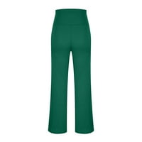 Kamummark PI ženske hlače plus veličina zazor ženske labave hlače široke struke Vježbanje gamaše casual joga teretane hlače zelene boje