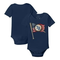 Dojenčad Tiny Turpap Navy Tampa Bay Rays Baseball Flag Bodysuit