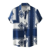 HHEI_K Muška moda Slim Casual majica s kratkim rukavima Mladna majica Muška košulja Havajska majica