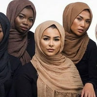 Dugi omot za žene za žene pamuk konoplje šal crinkle hidžab šal šal mus dugim mješavina Crinkle šal