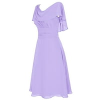 Haljina za žene, žene Vintage svakodnevno casual bez rukava s prugavene ljetne haljine purple m