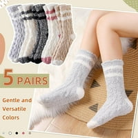 Holzlrgus ženske nejasne čarape meke ugodne pahuljske čarape zimske tople plišane spava božićne čarape