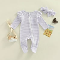 Sleep baby Girls 'i igrati Pajamas pamučne jednodijelne folije za romper Zip Front PJS