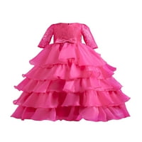 JKERTHER TODDLER Baby Girl čipka Tulle Cvijeće Princess Summer haljina Višeslojni ruff haljina Coasplay Formar Rođendana SOND