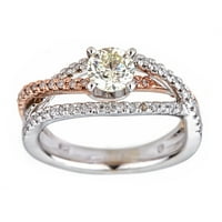 Certificirano 1. Carat Ji okrugli Brillant Halo Diamond Ring 14k W Gold * Video & Professional slike
