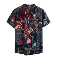 Košulje za muškarce Cardigan kratki rukav Havajska košulja na plaži Turtleneck majica