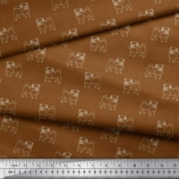 Soimoi pamučna kambrična tkanička tkanina pug pas ispis tkanina od dvorišta široka