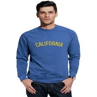 Daxton California Duks atletski fit pulover Crewneck Francuska Terry tkanina, škriljevca Zlatna slova, L