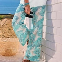 Durtebeua noga hlače za crtanje elastičnih struka casual hlača labave ležerne mekane joggere za žene