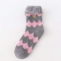 Ženske čarape Zimske četkane zadebljanje i baršunaste čarape s toplom čarape Skijaške čarape f