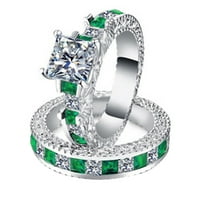 HxRoolrp Valentines Day Poklon setovi prstenovi izvršava se spoje za žene Angažovanje vjenčanog nakita