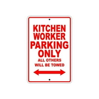 Kuhinjski radnik parking samo poklon dekor Novelty Garage Metal Aluminijum 18 X24 znak