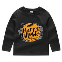 Toddler Baby Boys and Girls Proljeće i jesen Dugi rukav Najbolji slatki crtani kost Halloween Print