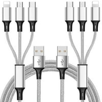 Višestruki kabl, višestruki USB punjač Aluminijski najlon u univerzalno višestrukim kablom za punjenje
