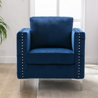 Akcentna stolica, modernu velvetsku fotelju sa jastukom i zadebljanim jastučićima, tuftenim gumbom Jednostruki