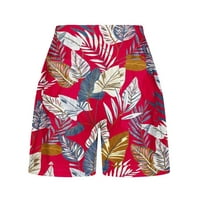 Efsteb ženske kratke hlače Trendne vrećaste kratke hlače Ležerne kratke hlače Čvrsta boja čipke kratke hlače udobne šorc sa džepom crvene m