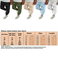 Leuncero Muškarci Teretne hlače Jednobojna boja Srednja pantalona za struk Muške opremljene gaćice Lagana