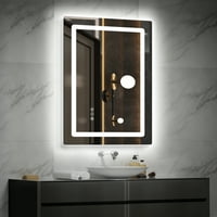 Dextrus 28 X20 Ogledalo za kupaonicu, zidna montaža kupaonica Vanity ogledalo sa lampicama, gradijent