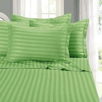 Broj nit Egipatski pamučni četverodni krevet za krevet postavljen duboki džep veličine Twin Color Sage pruge