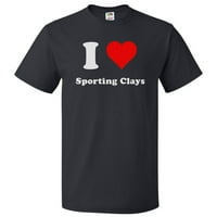 Love Sporting Clays majica I Heart Sportska glina TEE poklon