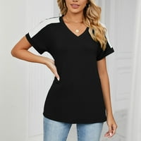 Ženska modna casual v izrez Bubble majica kratkih rukava Tunic TOP S-2XL
