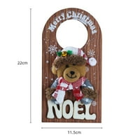 Kiskick Wooden Santa Claus božićni ukrasi, fina izrada, privlačna vrata viseći ukras za Božić