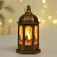 Božićni ukrasi, božićne lampion svijećnjaka svjetiljka noćna svjetla ukras vjetra ručna stolna svjetiljka, božićni ukrasi dekor, ispod 5 dolara. Razjarenje