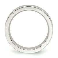 Karat u karasu sterling srebrni široki opseg komforna fit ravna prstena -9.5