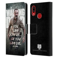 Dizajni za glavu Službeno licencirani AMC The Walking Dead Rick Grimes Legacy Pridružite nam se kožnim knjigama Novčani poklopac Kompatibilan sa Samsung Galaxy A10S