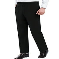 Abtel muške hlače Čvrste pantalone u boji ugrađene dno, ležerna poslovna salon crna 3xl