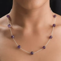 Trgovina LC Amethyst Sterling Srebrna ogrlica od perle za žene Nakit Pokloni veličine 20 CT 36. Rođendanski